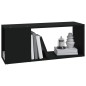 vidaXL Mueble para TV madera contrachapada negro 80x24x32 cm vidaXL Mueble para TV madera contrachapada negro 80x24x32 cm