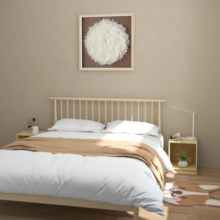 vidaXL Mesitas de noche 2 uds madera maciza de pino 35,5x33,5x41,5 cm