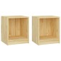 vidaXL Mesitas de noche 2 uds madera maciza de pino 35,5x33,5x41,5 cm vidaXL Mesitas de noche 2 uds madera maciza de pino 35,5x33,5x41,5 cm