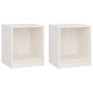 vidaXL Mesita de noche 2 uds madera de pino blanco 35,5x33,5x41,5 cm vidaXL Mesita de noche 2 uds madera de pino blanco 35,5x33,5x41,5 cm