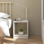 vidaXL Mesita de noche 2 uds madera de pino blanco 35,5x33,5x41,5 cm vidaXL Mesita de noche 2 uds madera de pino blanco 35,5x33,5x41,5 cm