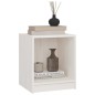 vidaXL Mesita de noche 2 uds madera de pino blanco 35,5x33,5x41,5 cm vidaXL Mesita de noche 2 uds madera de pino blanco 35,5x33,5x41,5 cm