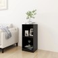 vidaXL Armario auxiliar madera maciza de mango negro 35,5x33,5x76 cm