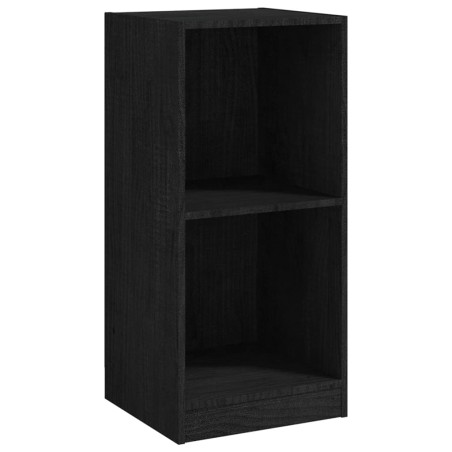 vidaXL Armario auxiliar madera maciza de mango negro 35,5x33,5x76 cm