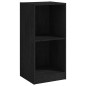 vidaXL Armario auxiliar madera maciza de mango negro 35,5x33,5x76 cm