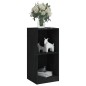 vidaXL Armario auxiliar madera maciza de mango negro 35,5x33,5x76 cm