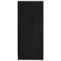 vidaXL Armario auxiliar madera maciza de mango negro 35,5x33,5x76 cm