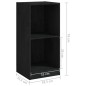 vidaXL Armario auxiliar madera maciza de mango negro 35,5x33,5x76 cm