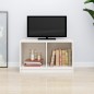 vidaXL Mueble de TV de madera maciza de pino blanco 70x33x42 cm vidaXL Mueble de TV de madera maciza de pino blanco 70x33x42 cm