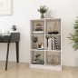 vidaXL Estantería de madera maciza de pino blanca 70x33x110 cm vidaXL Estantería de madera maciza de pino blanca 70x33x110 cm