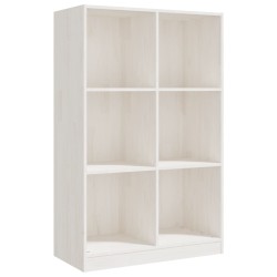 vidaXL Estantería de madera maciza de pino blanca 70x33x110 cm
