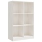 vidaXL Estantería de madera maciza de pino blanca 70x33x110 cm vidaXL Estantería de madera maciza de pino blanca 70x33x110 cm