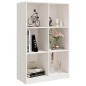vidaXL Estantería de madera maciza de pino blanca 70x33x110 cm vidaXL Estantería de madera maciza de pino blanca 70x33x110 cm