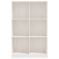vidaXL Estantería de madera maciza de pino blanca 70x33x110 cm vidaXL Estantería de madera maciza de pino blanca 70x33x110 cm