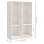 vidaXL Estantería de madera maciza de pino blanca 70x33x110 cm vidaXL Estantería de madera maciza de pino blanca 70x33x110 cm