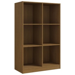 vidaXL Estantería de madera maciza de pino marrón 70x33x110 cm