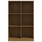 vidaXL Estantería de madera maciza de pino marrón 70x33x110 cm vidaXL Estantería de madera maciza de pino marrón 70x33x110 cm