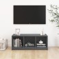 vidaXL Mueble de TV madera maciza de pino gris 104x33x41 cm vidaXL Mueble de TV madera maciza de pino gris 104x33x41 cm