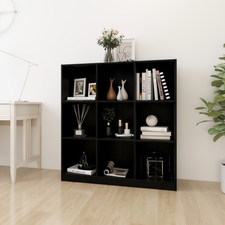 vidaXL Estantería/divisor de espacios madera pino negro 104x33,5x110cm