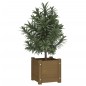 vidaXL Jardinera de madera maciza de pino marrón 31x31x31 cm vidaXL Jardinera de madera maciza de pino marrón 31x31x31 cm