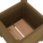 vidaXL Jardinera de madera maciza de pino marrón 31x31x31 cm vidaXL Jardinera de madera maciza de pino marrón 31x31x31 cm