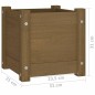 vidaXL Jardinera de madera maciza de pino marrón 31x31x31 cm vidaXL Jardinera de madera maciza de pino marrón 31x31x31 cm