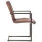 vidaXL Silla voladiza comedor 4 uds cuero auténtico marrón envejecido vidaXL Silla voladiza comedor 4 uds cuero auténtico marrón envejecido
