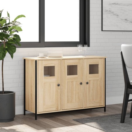 vidaXL Aparador de madera de ingeniería roble Sonoma 100x35x70 cm