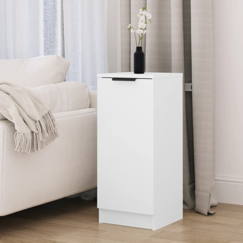 vidaXL Aparador de madera contrachapada blanco 30x30x70 cm vidaXL Aparador de madera contrachapada blanco 30x30x70 cm