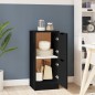 vidaXL Aparador de madera contrachapada negro 30x30x70 cm vidaXL Aparador de madera contrachapada negro 30x30x70 cm