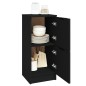 vidaXL Aparador de madera contrachapada negro 30x30x70 cm vidaXL Aparador de madera contrachapada negro 30x30x70 cm