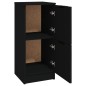 vidaXL Aparador de madera contrachapada negro 30x30x70 cm vidaXL Aparador de madera contrachapada negro 30x30x70 cm
