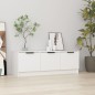 vidaXL Mueble de TV madera contrachapada blanco 102x35x36,5 cm
