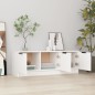 vidaXL Mueble de TV madera contrachapada blanco 102x35x36,5 cm