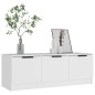 vidaXL Mueble de TV madera contrachapada blanco 102x35x36,5 cm