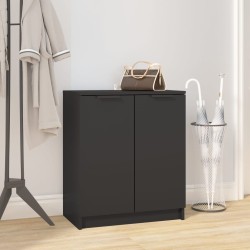 vidaXL Mueble zapatero madera contrachapada negro 59x35x70 cm