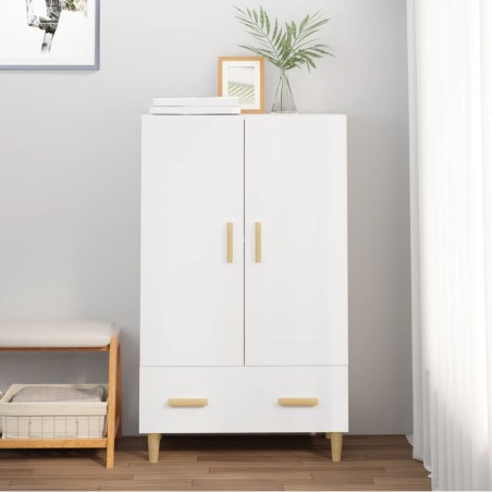vidaXL Aparador de madera contrachapada blanco 70x31x115 cm