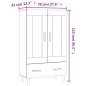 vidaXL Aparador de madera contrachapada blanco 70x31x115 cm vidaXL Aparador de madera contrachapada blanco 70x31x115 cm