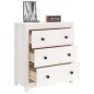 vidaXL Aparador de madera maciza de pino blanco 70x35x80 cm vidaXL Aparador de madera maciza de pino blanco 70x35x80 cm