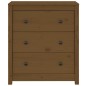vidaXL Aparador de madera maciza de pino marrón miel 70x35x80 cm vidaXL Aparador de madera maciza de pino marrón miel 70x35x80 cm