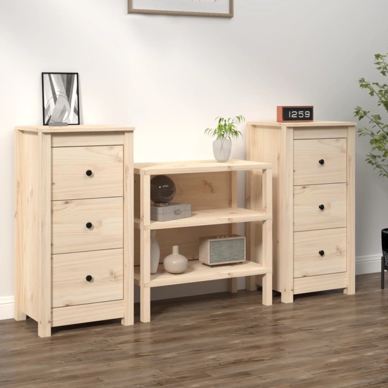 vidaXL Aparadores 2 unidades madera maciza de pino 40x35x80 cm vidaXL Aparadores 2 unidades madera maciza de pino 40x35x80 cm