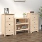 vidaXL Aparadores 2 unidades madera maciza de pino 40x35x80 cm vidaXL Aparadores 2 unidades madera maciza de pino 40x35x80 cm