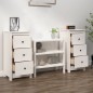 vidaXL Aparadores 2 uds madera maciza de pino blanco 40x35x80 cm vidaXL Aparadores 2 uds madera maciza de pino blanco 40x35x80 cm