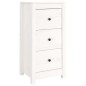 vidaXL Aparadores 2 uds madera maciza de pino blanco 40x35x80 cm vidaXL Aparadores 2 uds madera maciza de pino blanco 40x35x80 cm