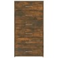 vidaXL Aparador con 6 cajones contrachapado roble ahumado 50x34x96 cm