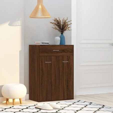 vidaXL Mueble zapatero contrachapada color marrón roble 60x35x84 cm