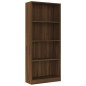 vidaXL Estantería 4 niveles madera color marrón roble 60x24x142 cm vidaXL Estantería 4 niveles madera color marrón roble 60x24x142 cm
