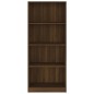 vidaXL Estantería 4 niveles madera color marrón roble 60x24x142 cm vidaXL Estantería 4 niveles madera color marrón roble 60x24x142 cm