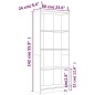 vidaXL Estantería 4 niveles madera color marrón roble 60x24x142 cm vidaXL Estantería 4 niveles madera color marrón roble 60x24x142 cm