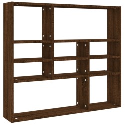 vidaXL Estantería de pared contrachapada roble marrón 90x16x78 cm